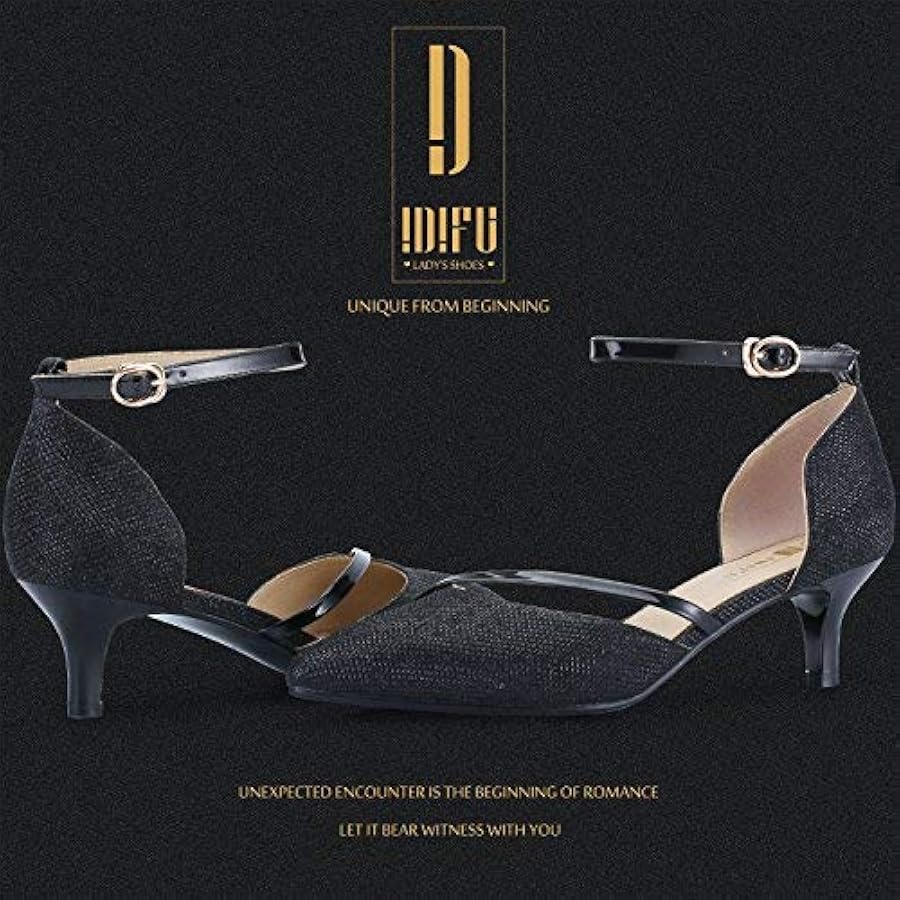 eleven ディビケイトシンフォニー　Size M Amazon.com | IDIFU Women IN2 Maxine Low Kitten Heels Dress